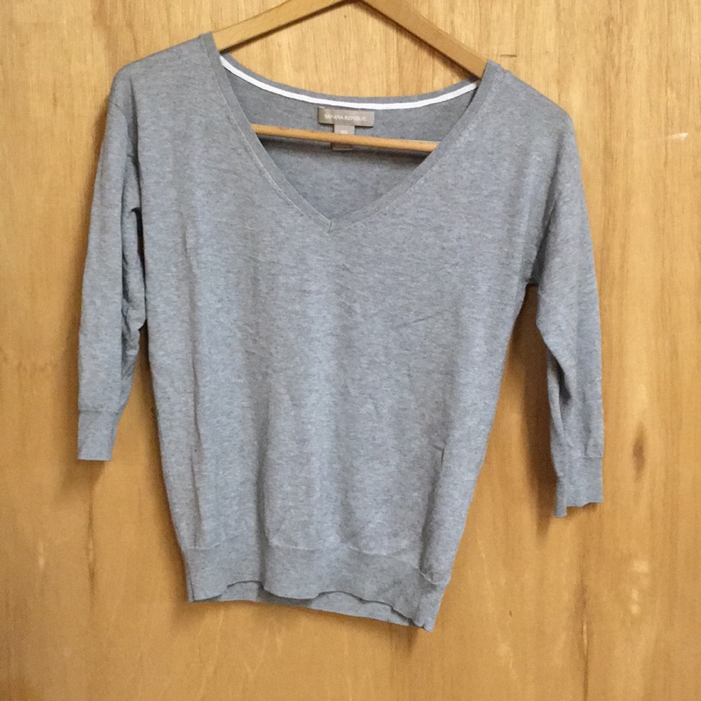 Banana Republic V Neck sweater grey size XS